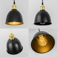 thumbnail image 3 of KAYYELAMP Set Three H-Type Track Lamp Gold Base Black Metal Shade Adjusted Cord Track Pendant Light for Kitchen Dining Table Loft(No Bulb, Track), 3 of 7