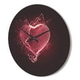 thumbnail image 3 of Designart 'Happy Valentine’s Day Red Heart' Modern Wood Wall Clock, 3 of 5