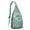 Greenish-blue-3, variant on Traditional Mandala Chest Bag - Folk Art Inspired Sling Backpack with Symbolic Patterns (Zen Meditation Essential, Lightweight & Durable)