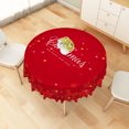 thumbnail image 3 of Duangreer Christmas Round Tablecloth, Red Shiny Snowflake Print Waterproof Wrinkle Resistant, Table Cover for Family Party, Dining, Indoor and Outdoor, 70''Round, 3 of 6