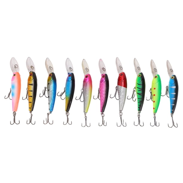 Señuelos de Pesca Artificiales NikouMX Kit de Cebo de Pesca de 10 Piezas