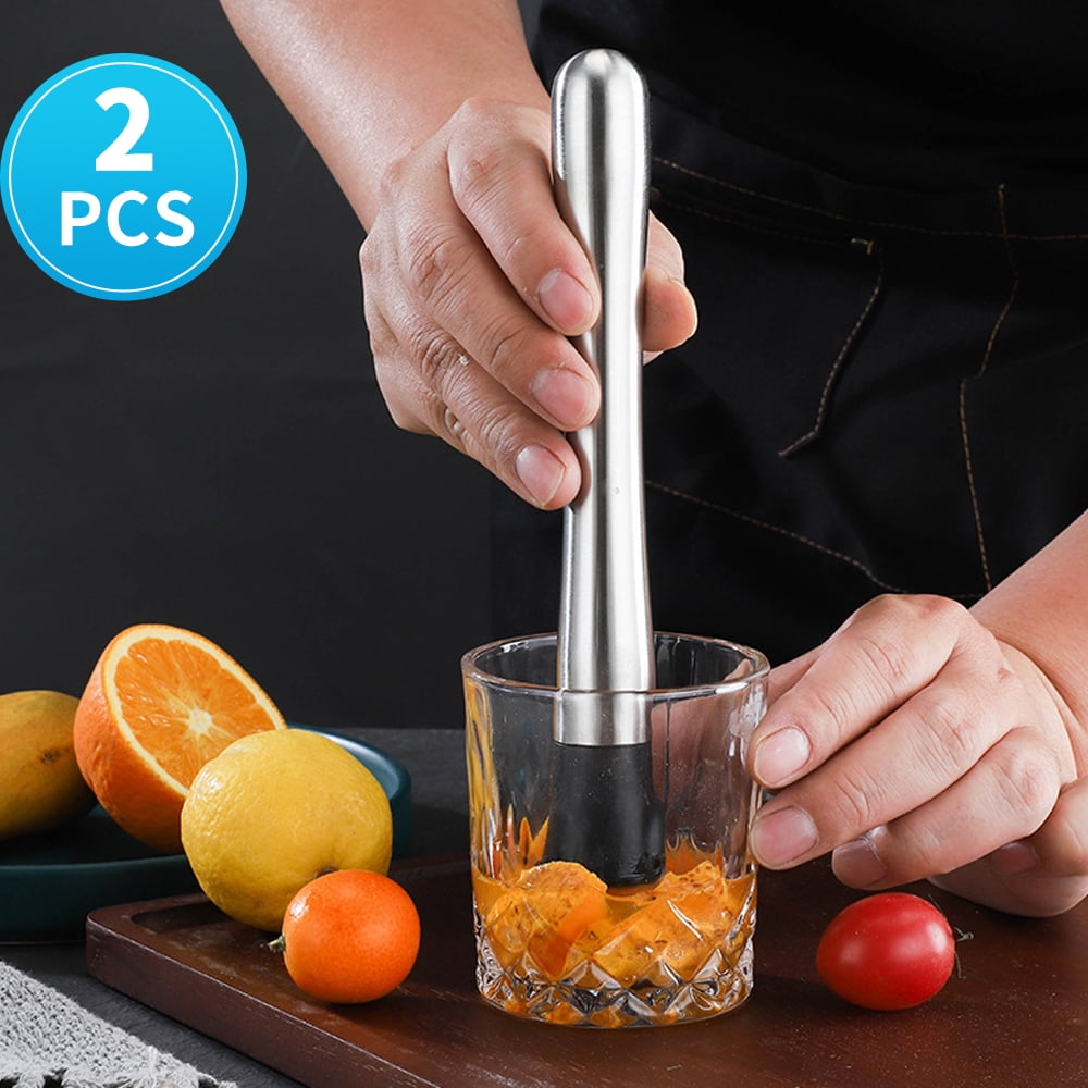 Bar Muddler Cocktail Muddler, 2 PCS Professional Drink Muddler