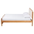 thumbnail image 2 of Baxton Studio Lilia Scalloped Cream Boucle and Brown Wood Queen Platform Bed, 2 of 6