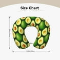 thumbnail image 5 of KLL Avocado Pattern Memory Foam Cervical Neck Pillow Versatile U-Shaped Pillows for Home/Office/Camping/Travelling/Soft Washable Cover, 5 of 8