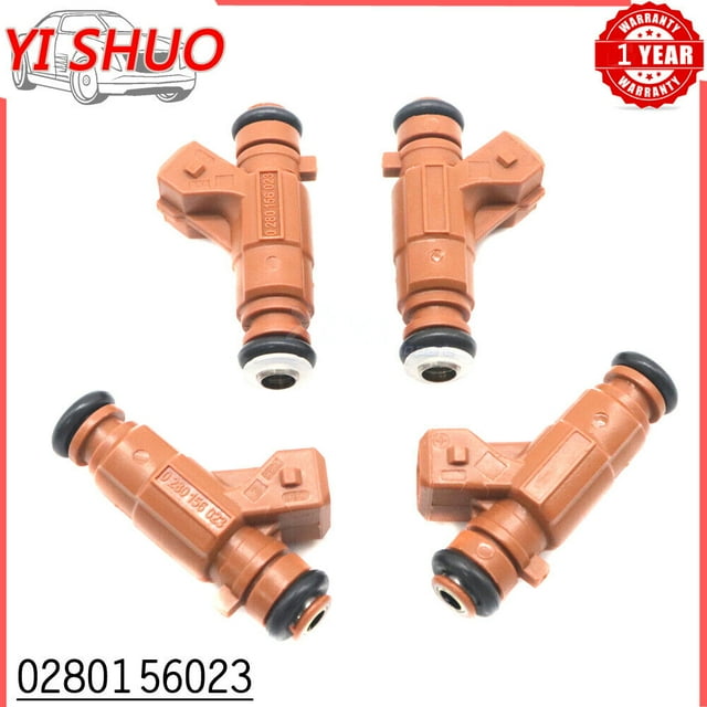 Set of 4 0280156023 for Saab 9-3 9-5 2000-2009 L4 2.0L 2.3L Fuel Injectors