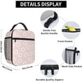 thumbnail image 3 of Pink Daisy Flower Insulated Lunch Bag Kids Lunch Box for Girls Boys Bento Lunch Box Cooler Bag with Front Pocket Cute Lunch Tote Bag Lunchbox for Work Office School Picnic, 3 of 6