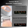 thumbnail image 6 of Winzo 10" Rough-in Smart Toilet with Bidet For Small Bathroom, Auto Flush, LED Night Light, Heated Bidet with Warm Air Drying (White with Black Panel), 6 of 7