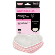 Bamboobies Washable Regular Nursing Pads for Breastfeeding, Reusable Pads (2 Pairs)