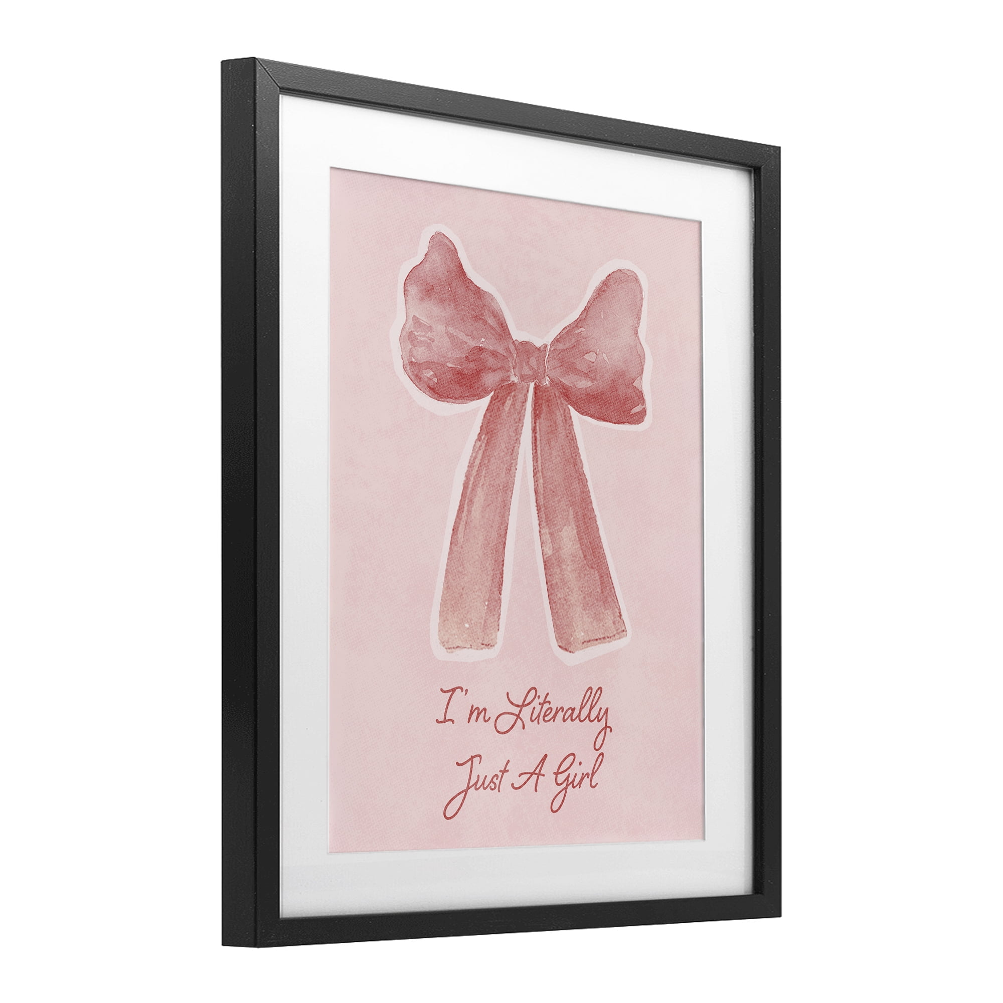 Stupell Industries Literally Just A Girl Black Framed Print Under Glass, design by Lucille Price