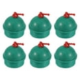 thumbnail image 1 of Unique Bargains Rubber Cue Chalk Holder Billiard Pool Cue Tips Chalks Case with Cord, Green 6 Pack, 1 of 5