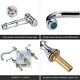 thumbnail image 3 of 23115A1RB-OS WOWOW Kitchen Faucet with Sprayer, Bridge Kitchen Faucet 2 Handle with Side Sprayer Brushed Nickl, 3 of 4
