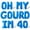 Blue, variant on Letter Balloons - OH MY GOURD IM 40 16" Inch Alphabet Letters Foil Mylar Balloon 40th Birthday Party Banner (Gold)