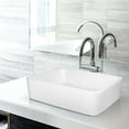 thumbnail image 2 of Miligoré 19" x 15" Rectangular White Ceramic Vessel Sink - Modern Above Counter Bathroom Vanity Bowl, 2 of 7