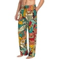 thumbnail image 2 of Yiaed Funny Owl Bird Print Men's Lounge Pants, Loose PJ Bottoms, Long Pajama Pants for Men-Small, 2 of 5