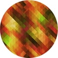 thumbnail image 1 of Ahgly Company Machine Washable Indoor Round Transitional Tomato Red Area Rugs, 8' Round, 1 of 7