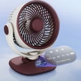 thumbnail image 3 of Dtchengua Desk Fan,Table Fan for Bedroom, 3 -Speed Digital Display, Low Noise, 360° Adjustable Tilt, Home, Office, Travel Dark Black, 3 of 9