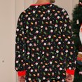 thumbnail image 4 of Conjuntos de pijamas familiares a juego para papá Pijamas navideños con camiseta de manga larga y pantalones Ropa de estar por casa, 4 of 5
