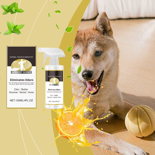 Limpiadores domésticos Desodorante doméstico para perreras de perros Se infiltra en la fuente de olores Descompone el piso y la pared de la jaula y se puede rociar rápidamente Sin tela de 120 ml mate