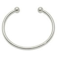 thumbnail image 2 of White Sterling Silver bracelet Cuff Rounded 5 mm Bangle, 2 of 3