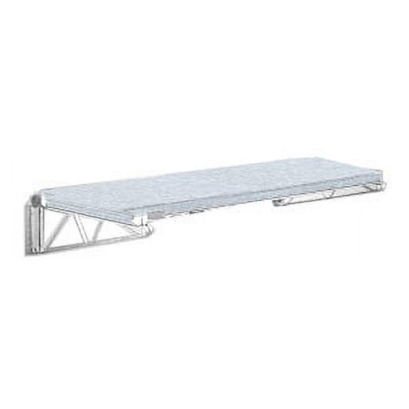 14" Deep x 24" Wide x 7" High Fixed Solid Galvanized Wall Mount Shelving Kit