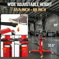 thumbnail image 5 of Garvee Heavy Duty Transmission Jack, 1322 lbs Hydraulic Floor Jack with Foot Pedal & 360° Wheels for Auto Shops, Garage, Red, 5 of 7