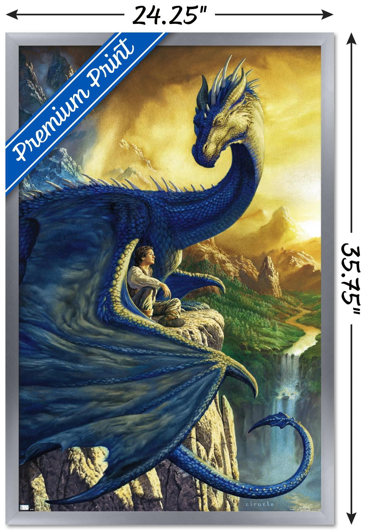 Ciruelo - Eragon Wall Poster, 22.375" x 34", Framed