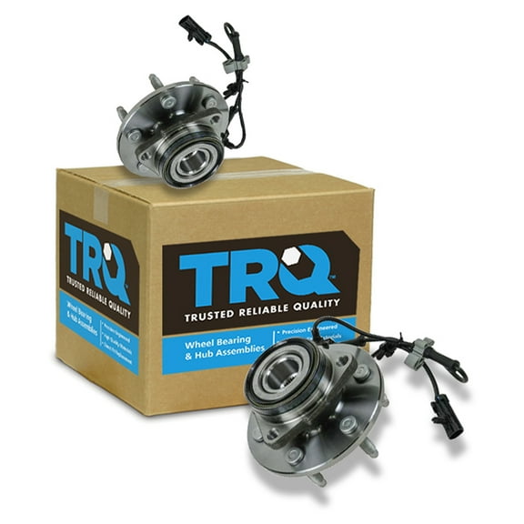 TRQ Front Wheel Hub & Bearing Pair for 99-06 Silverado Sierra Tahoe BHA53298