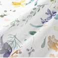 thumbnail image 6 of Purple Kitchen Curtains Set 36 inch Length Floral for Cafe Bathroom 3 Piece Semi Sheer Watercolor Purple and Orange Flower Tiers and Valances Set Rod Pocket, 6 of 6
