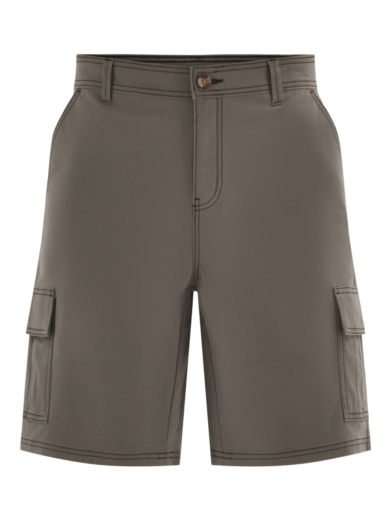 No Boundaries Men's & Big Men's Twill Long Cargo Shorts, 9" Inseam, Sizes XS-5XL