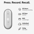 thumbnail image 2 of AI Voice Recorder PLAUD NotePin Voice Recorder 64GB Lunar Silver, 2 of 8