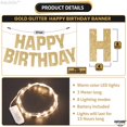 thumbnail image 4 of Banner de cumpleaños KatChon Light Up de 10 pies con 8 modos de purpurina dorada, 4 of 9