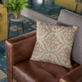 thumbnail image 5 of Plutus 20" x 26" Flowers Jacquard Luxury Throw Pillow in Beige and Red, 5 of 8