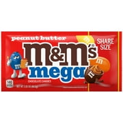M&M's Mega Peanut Butter Chocolate Candy, Share Size - 2.83 oz Pack