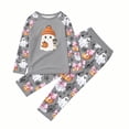 thumbnail image 6 of Matching Halloween Pajamas Set for Whole Family, Breathable Long Sleeve Halloween Family Pajamas with Ghost Drink Print, Fun Family Halloween Pajama Set Party, 6 of 7