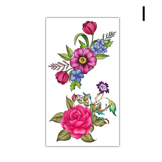 Temporary Tattoo Sticker - Changeable Design, Waterproof, Up to 15 Days Wear, Plant-Based Ingredients, 18 Specs