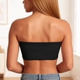 thumbnail image 4 of QHFBli Women Lace Front Closure Strapless Bras, Wireless Lift Push Up Adjust Bra, Anti-Slip Side Support All Match Wedding Bandeau Underwear Black M, 4 of 5