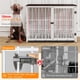 thumbnail image 5 of Heavy Duty Dog Kennels Metal Wooden Dog Crate End Table Furniture Style Pet Cage with Three Doors and Removable Tray ShopWise Round, 5 of 6
