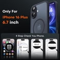 thumbnail image 2 of XUCP-Magnetic pour Étui iPhone 16 Plus, Protection Complète de la Caméra Améliorée, Compatible MagSafe, Étui Robuste pour iPhone 16 Plus 6.7 Pouces, Protection contre les Chutes, Anti-Rayures, Noir, 2 of 4