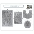 thumbnail image 6 of Elegance Bathroom Rugs Sets 4 Piece- Plush Bath Mat Set Quick-Dry Soft Microfiber Bathroom Mat with Rubber Backing, Absorbent Bathroom Rug Set, Washable Bath Rugs, Bath Mats, Grey, 6 of 11