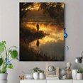 thumbnail image 4 of Sunrise Reflection Silhouette Man Canvas Print, Suitable for Living Room, Bedroom, Office, Hotel, Meditation Room, 4 of 8