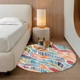 thumbnail image 3 of Area Rug 36in, Abstract Art Colorful Stripe Floor Carpet Living Room Rug, Modern Gradient Lines Non-Slip Welcome Mat Indoor Rugs for Bedroom Dining Room, 3 of 9