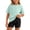 Mint Green, variant on Lumosvexa Kids Girls Outfits Sets, Short Sleeve T-Shirt and Leggings Summer Sports Comfort Clothes 2 Piece Mint Green 10-12