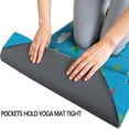 thumbnail image 3 of Blue Dinosaurs Clouds Pattern Hot Yoga Mat Towel Non Slip for Hot Yoga - Quick-Drying Yoga Mat Cover with 4 Corner Pockets with Travel Bag - Hot Yoga Towel Non Slip 70"x26", 3 of 6