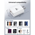 thumbnail image 6 of XUDUO 2 Pack 20W Dual Port USB C Wall Charger, Fast Charging Block with USB-A Port, Compatible with iPhone 16 15 14 Samsung Galaxy iPad Pro, White, 6 of 7