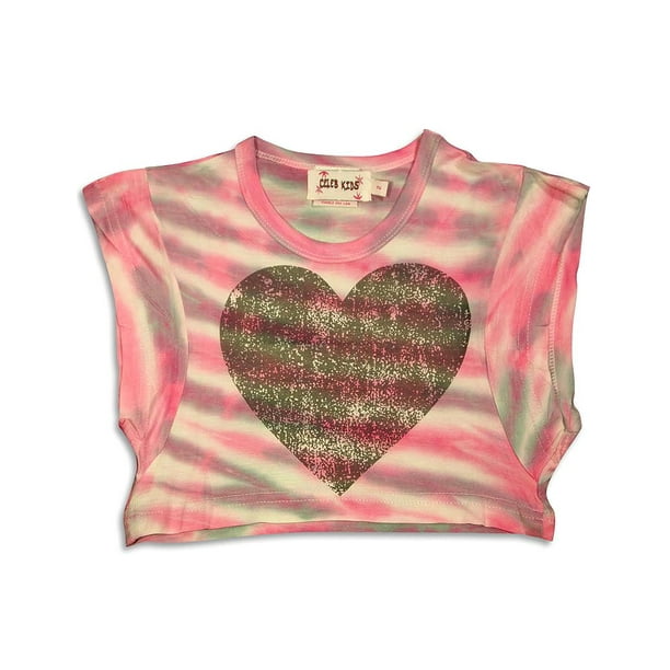 Celeb Kids - Little Girls' Short Sleeve Top 29229-4/5 (pink tie dye ...