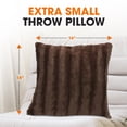 thumbnail image 5 of Cheer Collection Faux Fur Throw Pillows 16" x 16", Set of 2 - Chocolate, 5 of 5