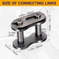 thumbnail image 2 of Yazoeia 6 Pack #520 Roller Chain Connecting Links, Non O-Ring Master Connector Link 520 Series Standard for Agricultural Machine, Motorcycles, Mini Bike Racing CJC912-106837, 2 of 7