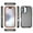Black/Orange, variant on Heavy Duty Defender Rugged Belt Clip Holster Case for iPhone 16 (Gray/White) with Clip