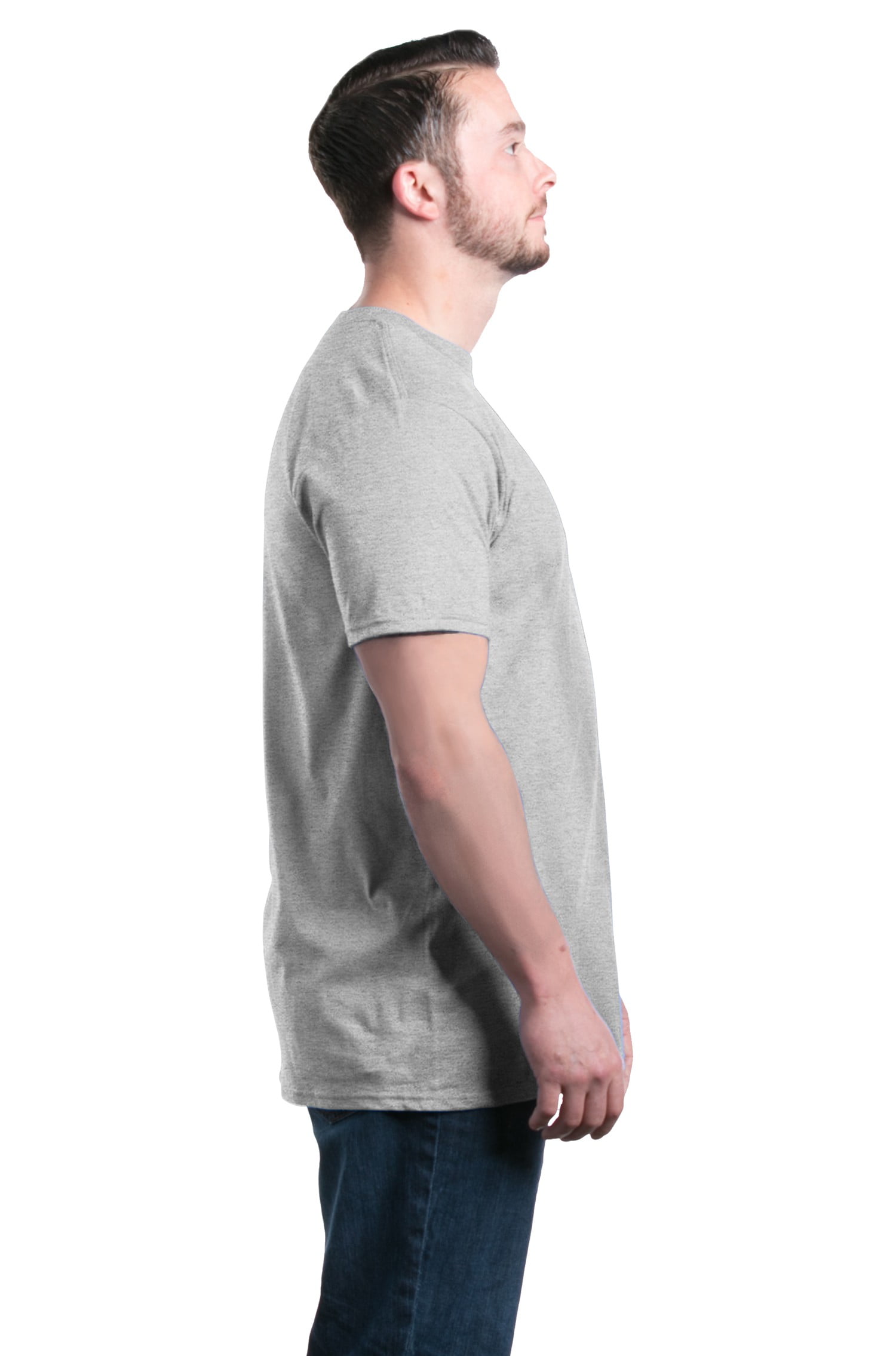 Shop4Ever Men's Pocket Size Puzzle Heart Autism Awareness Support Graphic T-shirt XXXXX-Large Sports Grey