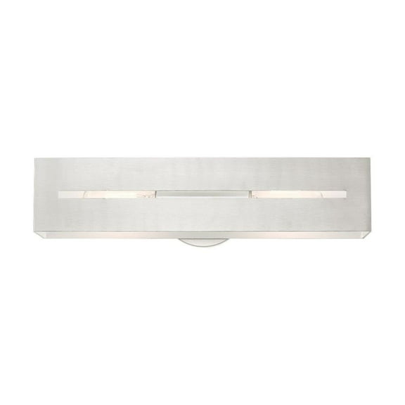 2 Light Ada Bathroom Light in Contemporary Style 18 inches Wide By 5 inches High-Brushed Nickel Finish Bailey Street Home 218-Bel-4363347
